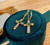 Fire Opal Cross Earrings - Artful Values