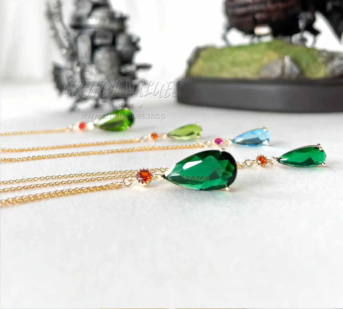 Kashasin Howls Moving Castle Necklace S925 - Costume di anime per cosplay in argento Sterling, Argento sterling