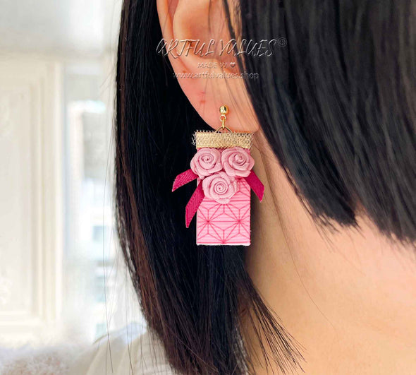 Demon Slayer Nezuko Earrings Anime - Artful Values