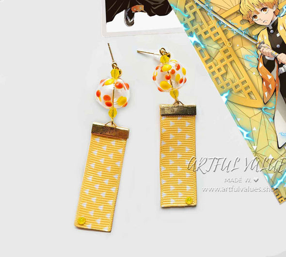 Demon Slayer Zenitsu Earrings Artful Values