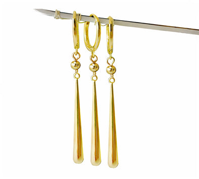 Zoro earrings made of 18k gold high quality material, sold in 3 pieces in a set