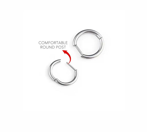 Titanium D-Shaped Hoop Earrings Artful Values
