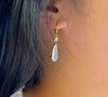 White Opal Teardrop Earrings - Artful Values