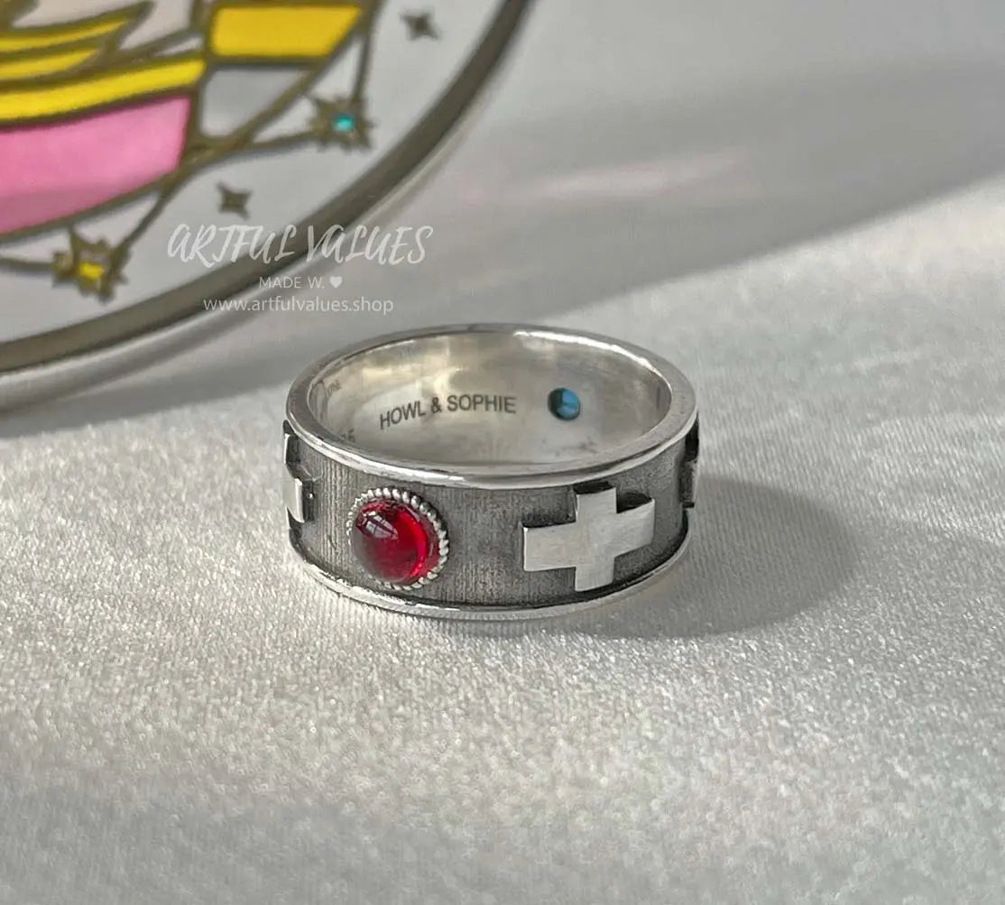 Howls Moving Castle Ring in Sterling Silver With Genuine Gemstone, Howls  Moving Castle Ring, Howl and Sophie Rings 