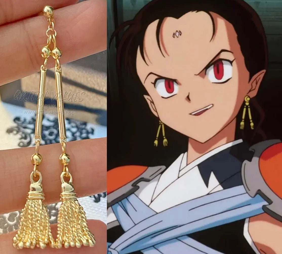 Amazon.com: Demon Slayer Tanjiro Anime Earrings - Kimetsu No Yaiba Hanafuda  Earrings - Anime Cosplay Accessories For Womens Girls: Clothing, Shoes &  Jewelry