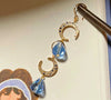 celestial moon earrings swarovski earrings