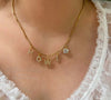 personalized custom initial letters name necklace gold