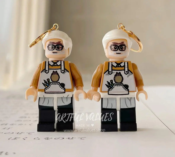 Hayao Miyazaki Lego Keychain - Artful Values
