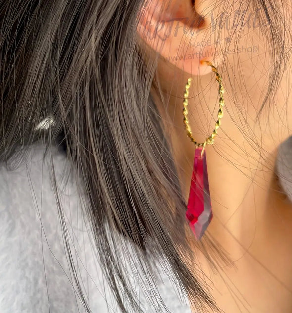 Kurapika Scarlet Hoop Earrings