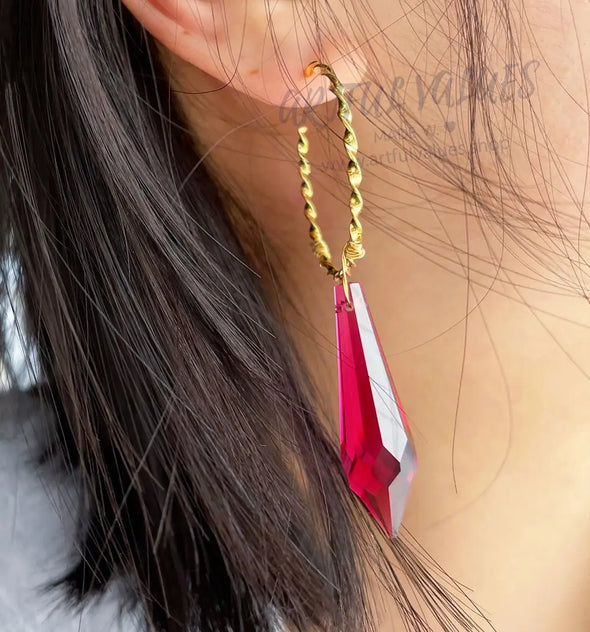 Kurapika Scarlet Hoop Earrings - Artful Values