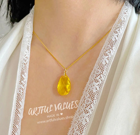 Magical Yellow Swarovski Necklace