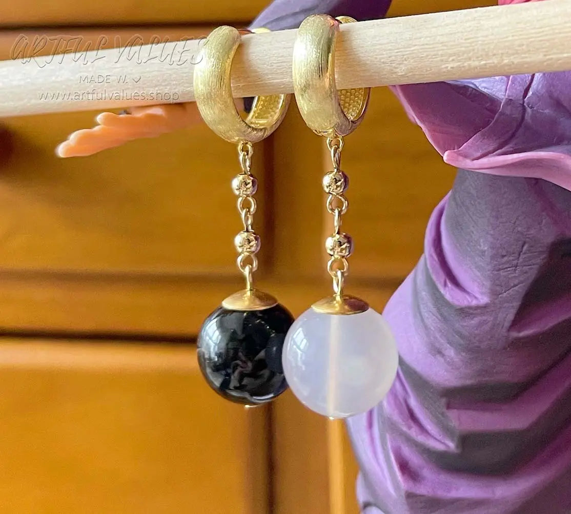  Goku Black Potara Earring,1 Pair Zamasu Agate Drop