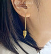 JoJo's Bizarre Adventure Rohan Kishibe gold pen earrings